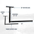 Hi-Port 2 | SUP & Surfboard Adjustable Ceiling Storage Rack | Single | Holds 75 lbs