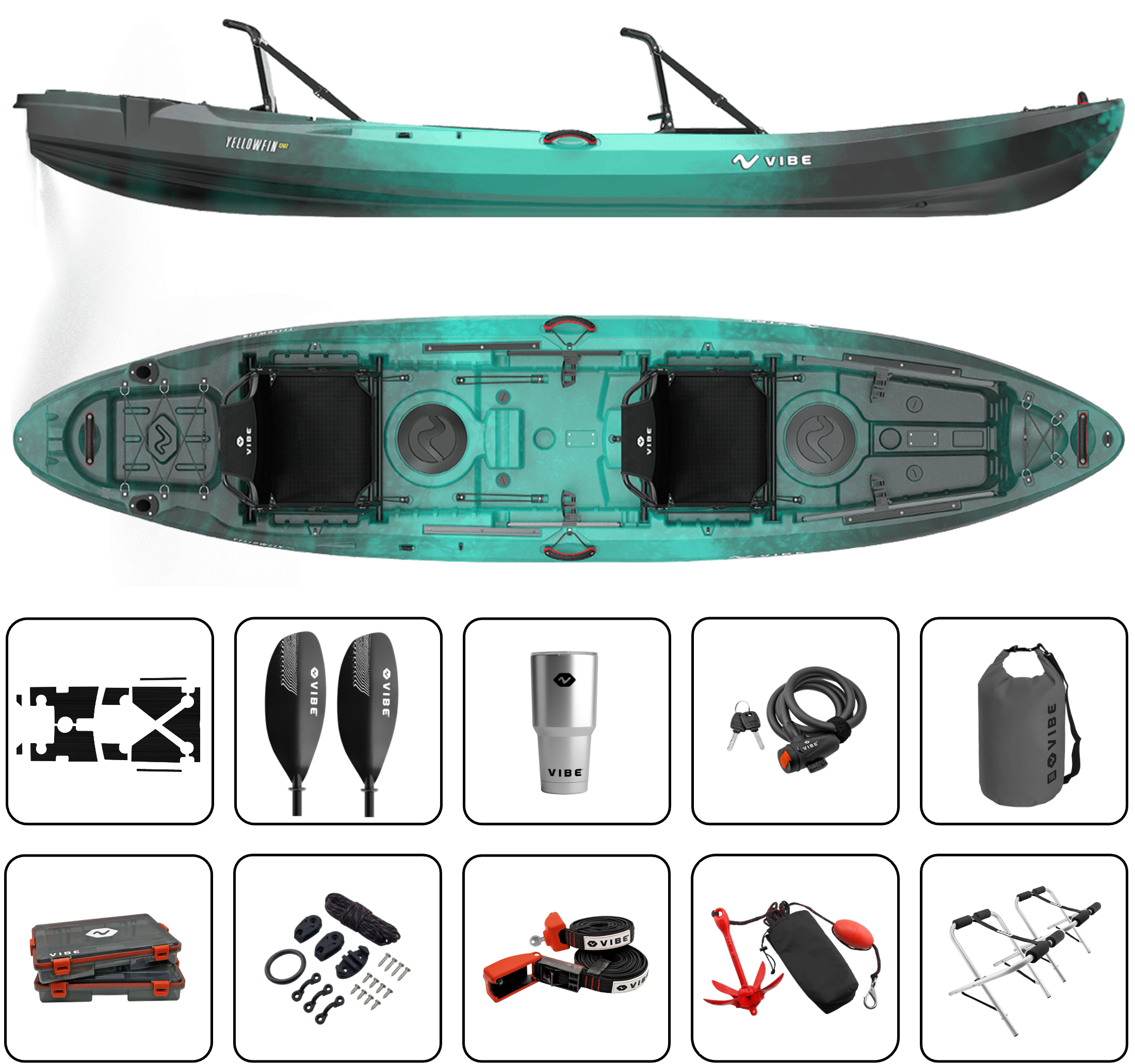 Yellowfin 130T - Outfit, Anchor & Secure Bundle