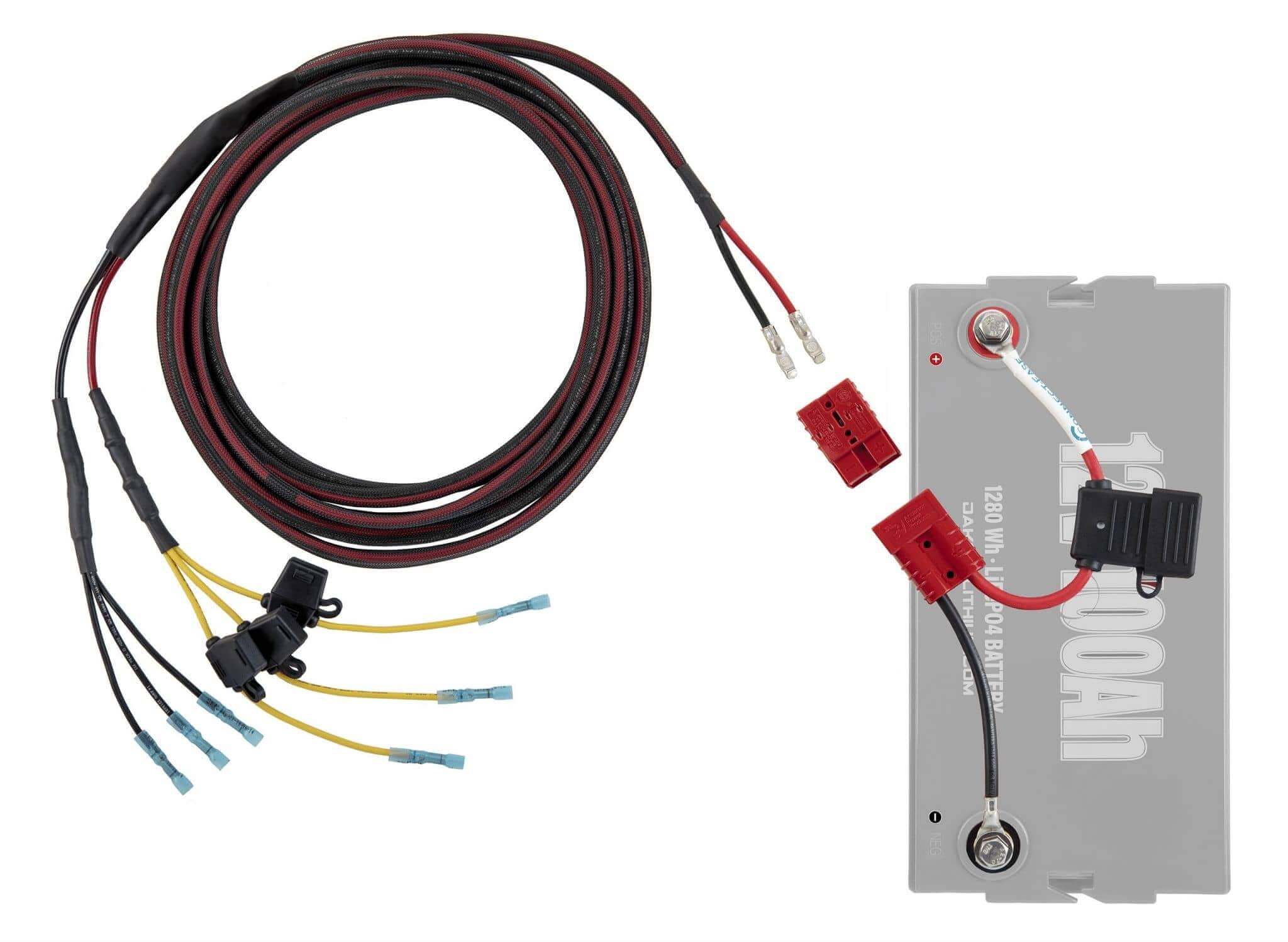 GRAPH POWER "Tiller" RCE12VGRPTLR 10 ' wiring harness for tiller and smaller boats Kayaks Lithium Compatible